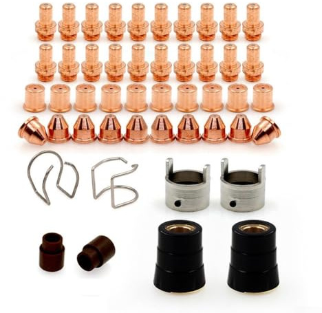 48-teiliges Plasmabrenner Verbrauchsmaterialien-Set für Eastwood für Versa Cut 60A inkl. kurzem Elektrodenspitzenschild für CB70 mit OEM-Referenz PR0063 und PD0088 Düsen