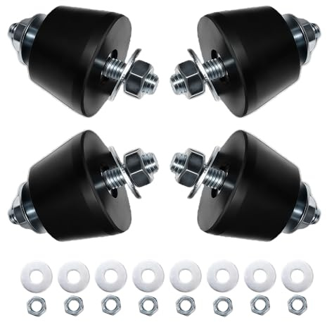 Gummipuffer M8 (40x26mm), 4 Stück - Schwingungsdämpfer für Klimaanlagen, Wärmepumpen & Kompressoren - Antivibrationsfüße aus Gummi-Metall zur Geräusch- und Vibrationsreduzierung