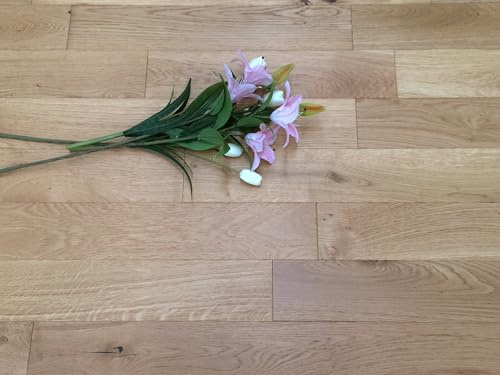 130x18mm Solid Oak Brushed UV Lacquered Wood Flooring MO1802