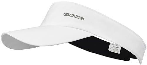 OTTERSHELL Sports Sun Visor for Men and Women, Lightweight Mesh Construction, Adjustable Strap, Cooling Visor Hat for Running, Golf, Tennis, Hiking (UK, Alpha, One Size, White)