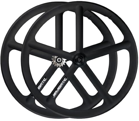700C Magnesiumlegering Hjulpar För Fixiecykel V-bromsnav 100mm/120mm 5-ekrade Fram- Och Bakhjul För Däck I Storleken 700x23–28C