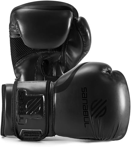 Sanabul Gel Boxningshandskar, för Kickboxning, Mauy Thai, Punching Bag, Sparring, MMA - Handskar för män och kvinnor 8 10 12 14 16 oz