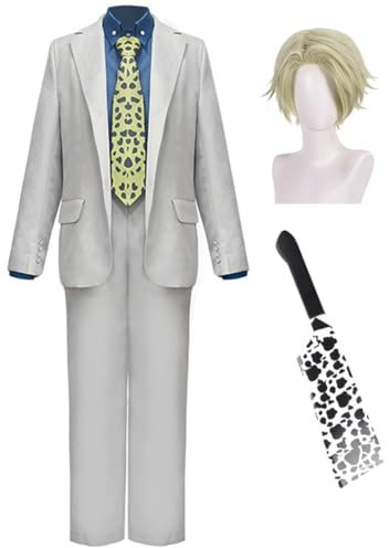 Jilijia Nanami Kento Cosplay Kostüm mit Waffe, Anime Cosplay Requisiten Outfit Komplettset Halloween Karneval Thema Party Dress Up Kostüm Zubehör
