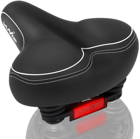 Janety Cuscini per Bicicletta, Sella Bici Comoda in Gel, Sellino Bici Morbido e Traspirante, Ergonomico per Uomo e Donna, Adatta per Ciclismo su Strada, MTB e City Bike, Bianco