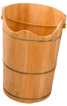 harayaa Wood Foot Bath Basin Foot Soak Tub,Portable,Foot SPA,Pedicure Bowl Comfortable Pedicure Barrel Foot Tub Basin for Sauna Home
