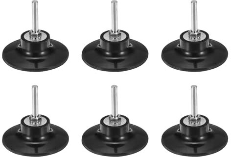 QUARKZMAN 6 Piezas 3 Soporte de Disco de Cambio Rápido 1/4 Mandril de Soporte de Vástago para Esmeriladora de Troqueles para Discos de Lijado y Acondicionamiento, Negro