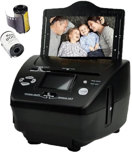 Scanner per Diapositive di pellicole digitali, Scanner per Negativi ad Alta risoluzione da 8,1 MP, Memoria incorporata da 128 MB, per Foto 3 * 5/4 * 6/5 * 7, Diapositive e Negativi da 135 mm/35 mm