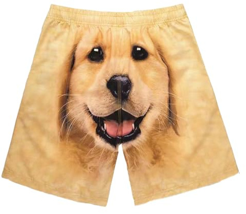 Pantaloncini Kick Boxing Uomo-Pantaloncini Sportivi da Spiaggia Casual Carini Stampati con Cani Divertenti da Uomo e da Donna Palestra Pantaloncini