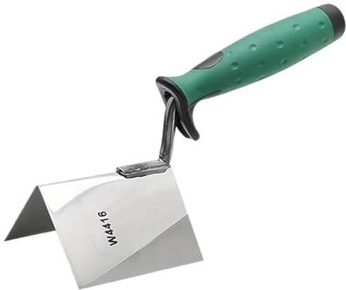 1 Truelle D'angle Intérieure En Acier Inoxydable, Outils Auxiliaires De Construction En Boue De Diatomées, Poignée Confortable, Grattoir À Mastic Facile À Utiliser(Green)