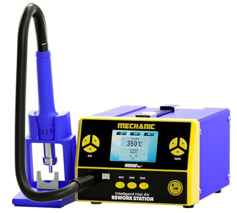 Pistola de Aire Caliente para Reparación MECHANIC 861DW Max+ para Reparación de Placas Madre de Teléfonos, Estación de Soldadura de 1000W y Herramienta de Desoldado