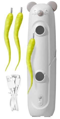 Teaser Toy Gattini – Sensore di Piume Elettrico, Unità Di Gioco Interattiva Intelligente, Giocattolo Per Gatto Ricaricabile tramite USB, Supporto Da Parete A, Dispositivo Di Gioco Soffice |