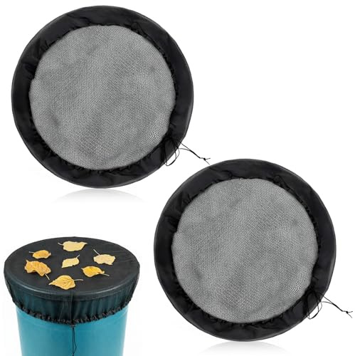2 unidades de red para barriles de lluvia con cordón ajustable para barril de lluvia de alta calidad
