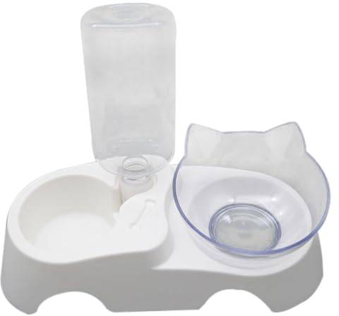 Gadpiparty 1ensemble Set de Gamelles pour Chat et Chien Inclinées Distributeur Automatique Eau Bol Pratique Antidébordement Accessoires pour Animaux de Compagnie Petits et Moyens Nettoyage
