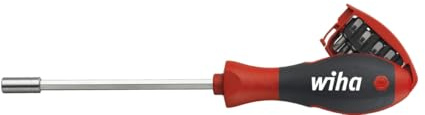 Wiha Schraubendreher mit Bit Set Magazin magnetisch Bithalter TORX® mit 8 Bits, 1/4 (32902)