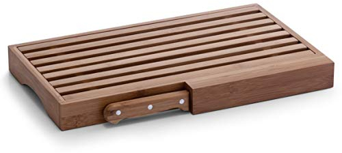 Zeller 25225 Brotschneidebrett m. Messer, Bambus, ca. 39,5x23,5x4 cm, Sonstige