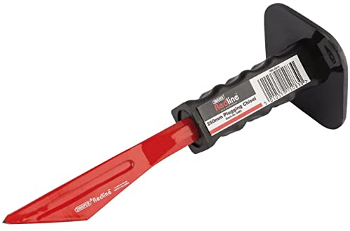 Draper Redline 250mm Plugging Chisel | Carbon Steel Bricklaying Masonry Tools | Octagonal Shank | 15083
