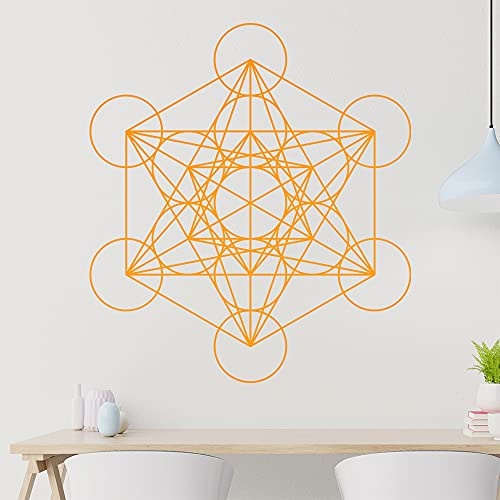 KIWISTAR Metatrons Würfel Linien Wandtattoo in 6 Größen - Wandaufkleber Wall Sticker - Dekoration, Küche, Wohnzimmer, Schlafzimmer, Badezimmer