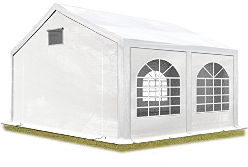 TOOLPORT Carpa para Fiesta 3x4 m Carpa de Fiestas Carpa de Lona PE 550 N Carpa de jardín Carpa para Fiestas Blanca Impermeable