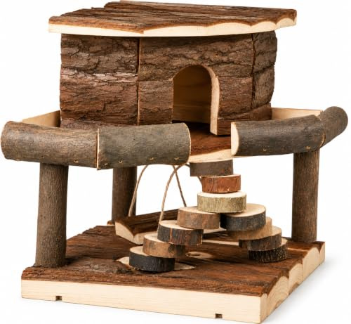 Pet Ting Natural Living Ida House Small Hamster Mice Gerbil Playhouse Wooden