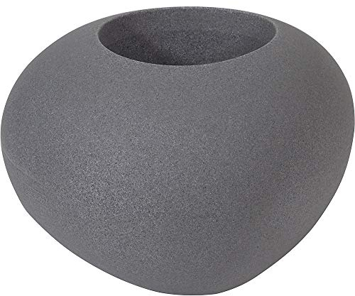 Degardo®️ Blumentopf bruchfest I Pflanzkübel für Innen und Außen I Design Pflanztopf Made In Germany I Pflanzstein maximal Frostsicher I Blumenkübel Storus VII (Granit Dunkel) I Pflanzgefäß