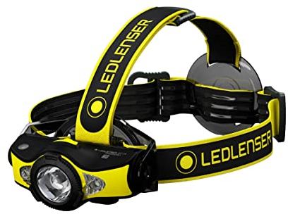 Ledlenser iH11R Professionelle Stirnlampe LED, aufladbar mit Akku, 1000 Lumen, div. Helmbefestigungen, fokussierbar, personalisierbar via App, Leuchtdauer bis 100h, Rot-/Grün-/Blaulicht, Handwerker