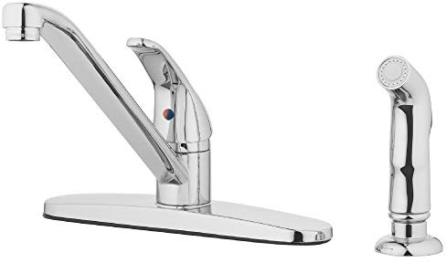Aqua Vista 22-K81WS-CH-AV Kitchen Sink Faucet with Side Spray, Polished Chrome Single Handle