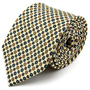 BRERA 67 Cravatta Uomo Giallo Elegante in Seta | Cravattino per Completo 150x7 | Cravatte Slim per Vestito da Cerimonia e per Abiti da Lavoro