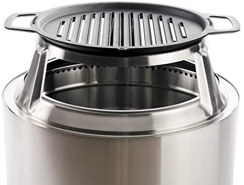 Solo Stove Yukon Grill Top and Hub | Cast Iron Cooktop with Stainless Steel Hub for 20,3 cm Elevation, Addition for Yukon Fire Pit, Weight: 9,8 kg, Diameter: 44,5 cm