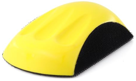 HOMESOM 1PC 6 Hand Sanding Block Hook & Loop Backing Pad Sandpaper Holder Hand Grinding Block