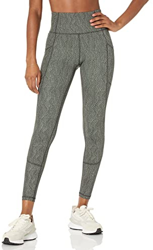 Amazon Essentials Damen Active Sculpt Workout Leggings in voller Länge mit hohem Bund und Taschen (in Übergröße erhältlich), Mehrfarbig Punkte, S