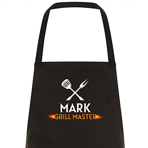 Personalised Bbq Apron for Men | Grill Master | Kitchen Barbecue Cooking Gift for Him Dad | Chef Husband Christmas Birthday Father's Day