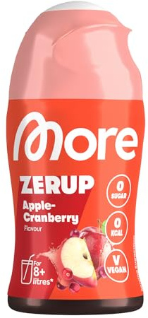MORE Zerup, Zero Calorie Syrup with Real Fruit Extracts, Apple Cranberry | 65 ml (up to 8 l Softdrink) - Zero Added Sugars