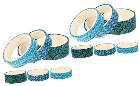Ciieeo 2 Sets Elegantes Japanisches Papierband Selbstklebende Washi-aufkleber für Dekoratives Basteln Scrapbooking Tagebuch 6 Rollen