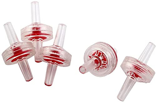 XYWHPGV Kunststoff Aquarium Luftpumpe Rückschlagventil Einweg Rückschlagventile 5 Stück Rot Klar(021d2 0cfc0 58811 936be d0e67 b3baa