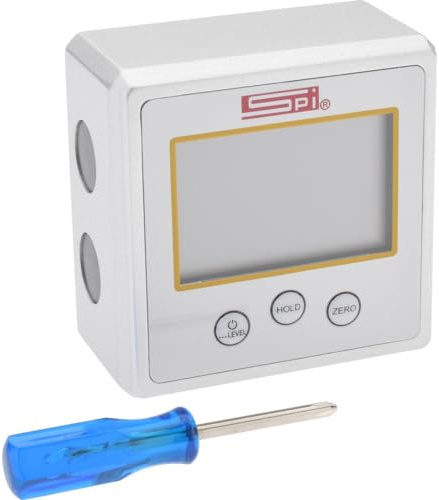 SPI 11-983-4 Digital Mini Protractor with Magnetic Base, 0° to 90° Measuring Range