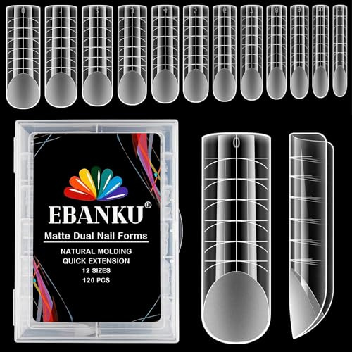 EBANKU 120 Pièces Faux Ongles Capsule Ongles Acrylique | Nail d'extension Kit Matte Plat Artificiel Ongles Artificiel Capsules Ongles Pointues Nail Tips Transparent Professionnelles