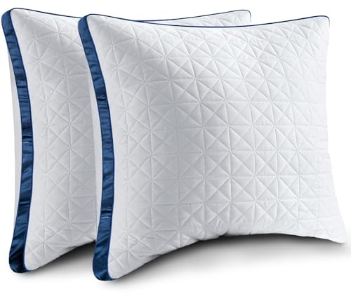 Slybear Kissen Kopfkissen 80x80 cm 2er Set,2X orthopädisches Seitenschläferkissen Nackenkissen mit Premium Mikrofaser Füllung, atmungsaktives Sitzkissen Sofakissen Schlafkissen weich & stützend