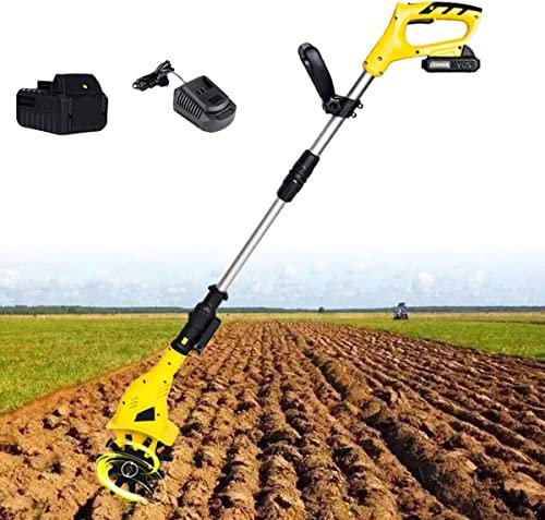 yudPinn Motozappa da Giardino, scarificatore Elettrico Senza Fili Motozappa elettrica Portatile con Batteria Ricaricabile, profondità di Lavoro 16 cm, per Giardini, orti, Serre