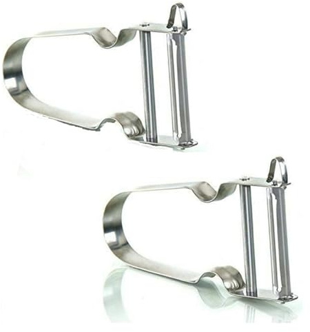CVNRCLP 2-Pack Stainless Steel Vegetable & Fruit Peelers - French Potato Peeler with Ergonomic Design for Effortless Peeling