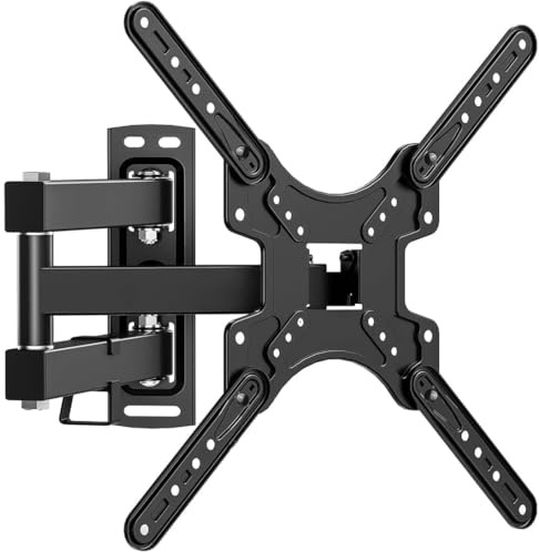 TicEaik TV Wall Mount for Most 14-60 inch LED LCD, TV Wall Bracket Swivel and Tilt Extension for Flat & Curved TV up to 30KG, Adjustable TV Bracket, Max VESA 400x400mm
