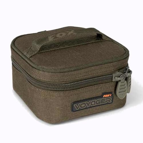 Fox Voyager 6 Pot Hookbait Case - Ködertasche, Angeltasche, Zubehörtasche, Tragetasche für Karpfenköder