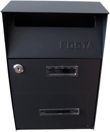 Mailbox Wall-Mount Mailboxes Double Doors with Lock Postbox Iron Mailboxes with Combination Lock Drop Box for Family Letter Box