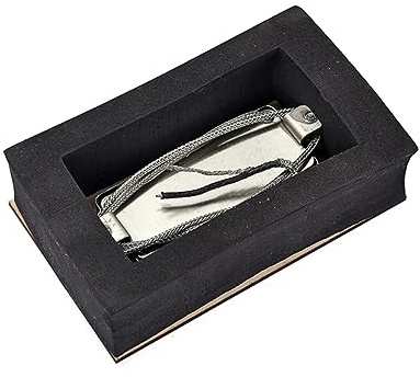 Gml16 Gekapselte Humbucker Tonabnehmer mit Kupferabdeckung für E-gitarren | 2-adrig, Silberfarbene Ausführung, mit Zweiadrigem Anschlusskabel, Wachsvergossen zur Unterdrückung von Mikrofonie