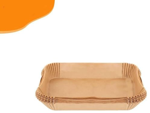 GLDFW Papel para freidora de Aire Rectangular Grande de 31 cm, Papel Antiadherente para freidora de Aire, Papel Especial para Hornear