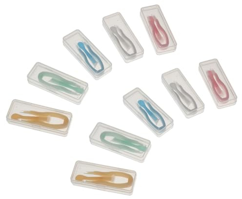 Herramientas para Lentes de Contacto Portátiles 10 Juegos Plástico | Pinzas y Barra de Silicona, Caja de Almacenamiento Incluida, Uso Cómodo para Poner y Retirar