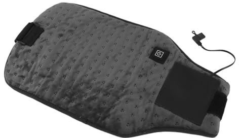 WPKD BLUEIY USB-betriebener beheizter Taillenwickel, einstellbare Temperatur, schnelles Heizkissen für Taille, Nacken, Knie, Dunkelgrau, USB-beheizter Gürtel, beheizte Rückenbandage