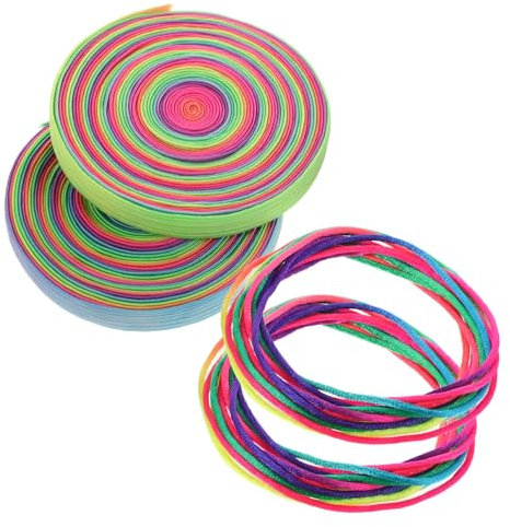 Yardwe 4piezas Banda Elástica Saltarina para Deportes Al Aire De Goma De Cuerda Ancha para Adultos y Colores Vibrantes para Hacer Ejercicio