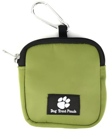 FLYING TAIL - Pochette de dressage pour chien, sac de taille pour le dressage en extérieur des animaux de compagnie, avec porte-sac à déchets, Vert