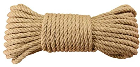 Porgeel Cat Scratch Rope Jute Rope Strong Kitty Natural Sisal Kitten Tree Replacement 10m