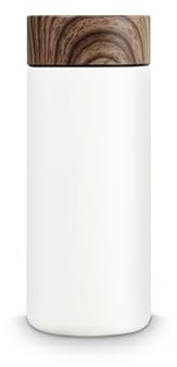 ONCCI 300 ml pequeño termo de acero inoxidable 316 pequeña botella de agua mini botella aislada al vacío para bebidas calientes y frías, sin BPA (blanco)